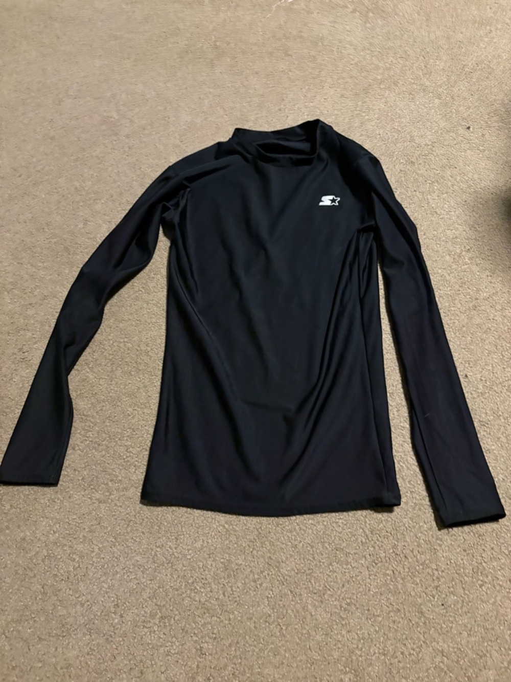 STARTER Women’s Black Long-Sleeve with Chest Logo